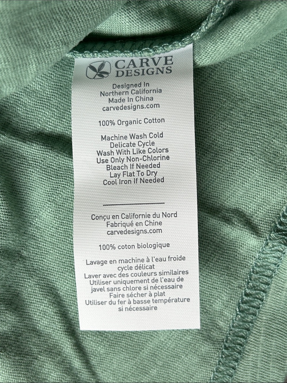 NEW Carve Designs Cassidy Graphic Tee Light Cilantro Rockies Organic Cotton S - Picture 7 of 9